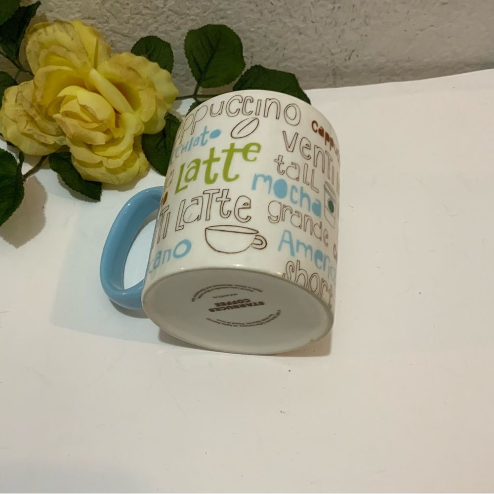2007 Starbucks Light Blue Cappuccino  Latte Mocha Coffee 16 oz.Mug